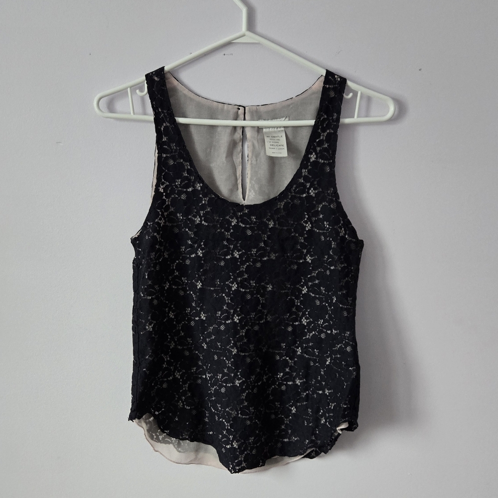 Talula Navy Lace Sleeveless Top